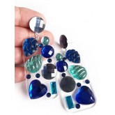 Transparent Blue Earrings, 